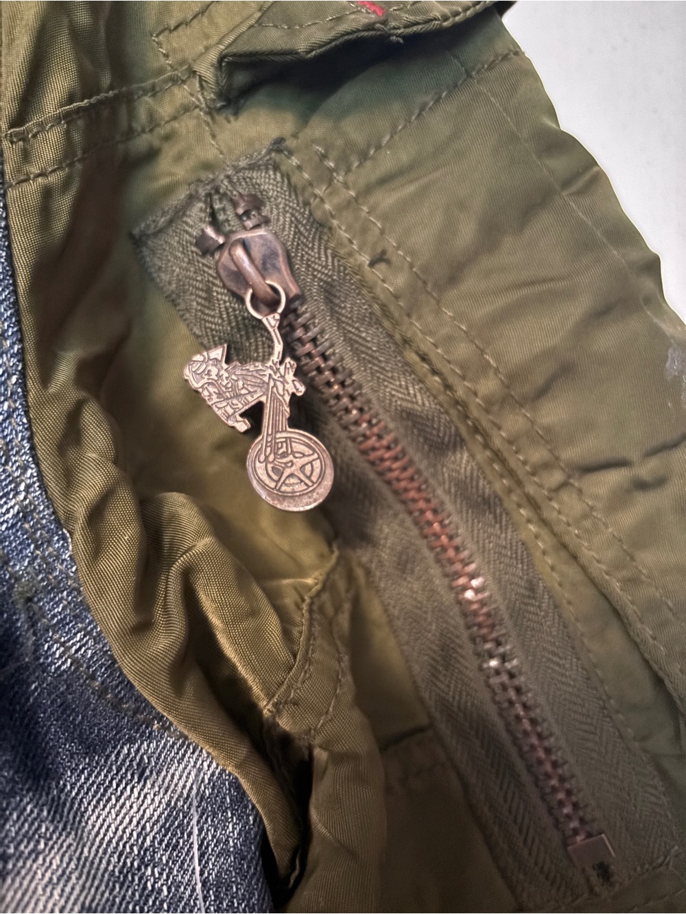 Vintage Americana Mixed Media Bomber Jacket Jimi Hendrix Patch Streetwear XL NWT - Picture 6 of 13